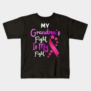 My Grandma’s Fight Is My Fight, Breast Cancer Awareness Kids T-Shirt